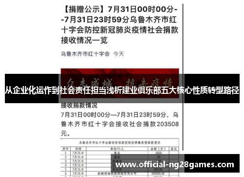 从企业化运作到社会责任担当浅析建业俱乐部五大核心性质转型路径