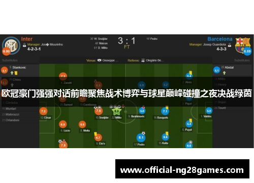 欧冠豪门强强对话前瞻聚焦战术博弈与球星巅峰碰撞之夜决战绿茵