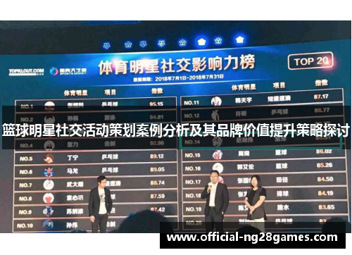 篮球明星社交活动策划案例分析及其品牌价值提升策略探讨